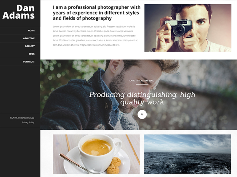Photography Blog & Portfolio WordPress Theme