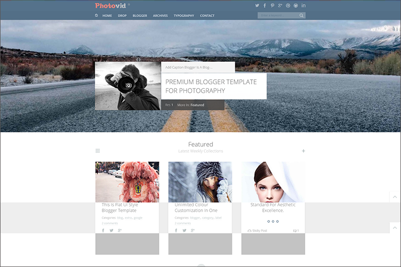photography Blogger Template