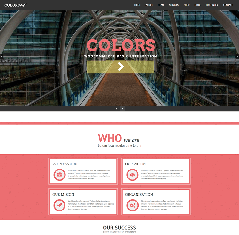 Colors Bootstrap WordPress Theme