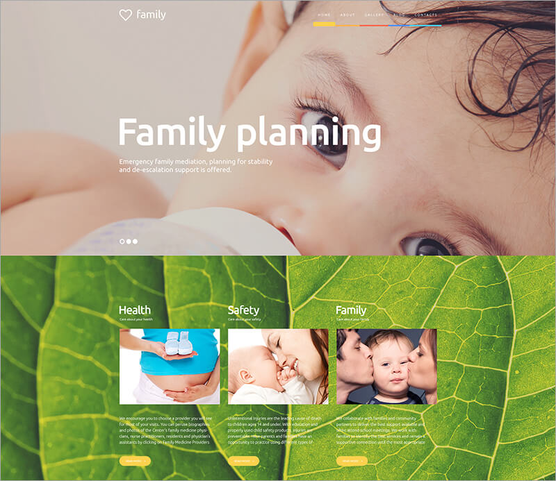 Family Planning WordPress Theme