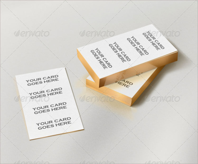 Gold Edge Letterpress Business card Mock up