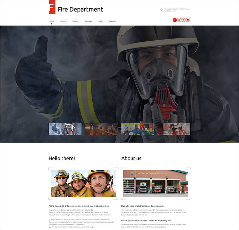  Fire Security Department WordPress Theme