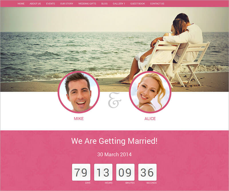 New Wedding Website Template