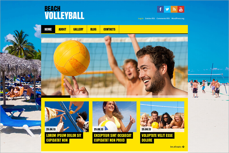 Responsive Flat Volleyball Html Theme