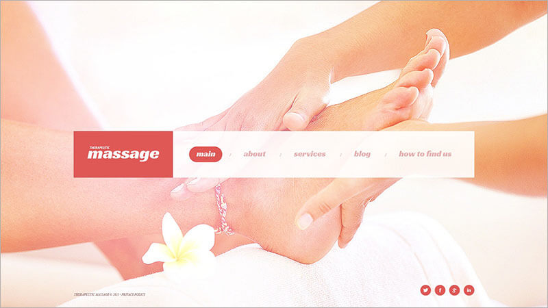 Responsive Massage Salon Website Template