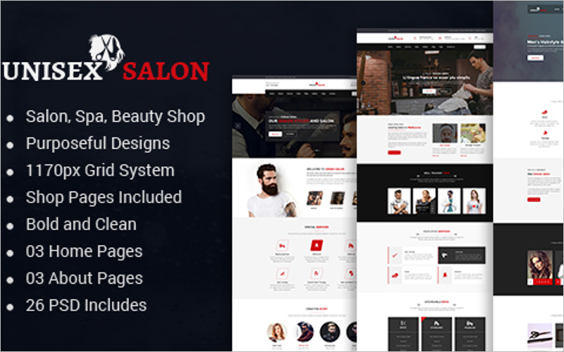 Hair Spa And Beauty Salon HTML Template