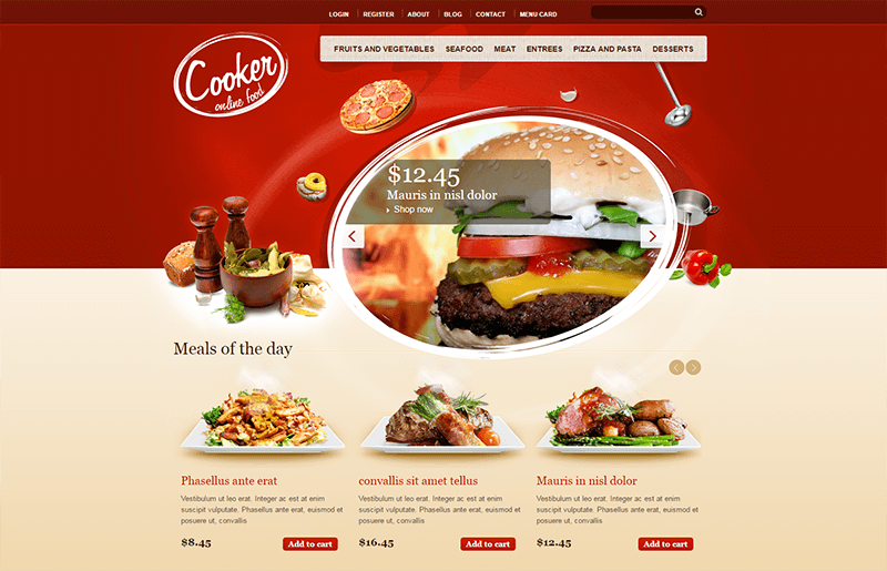 HTML5 & CSS3 Drupal Theme For Restaurant
