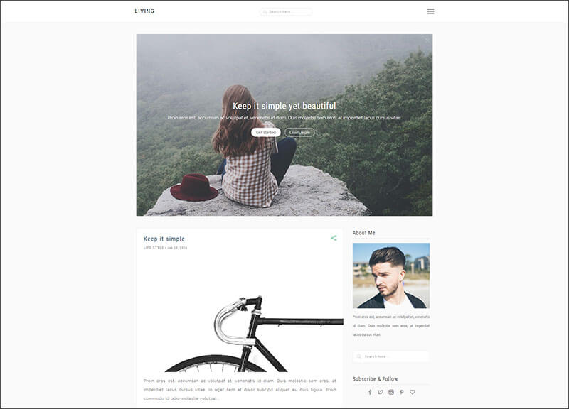 Simple & Elegant blog for Creatives