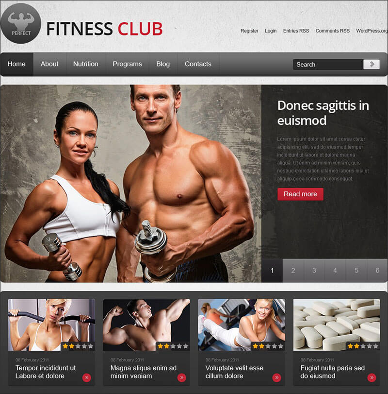 Fitness WordPress Theme 2