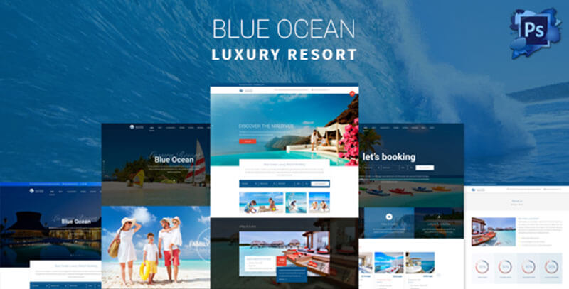 Luxury Resort & Hotel PSD Template