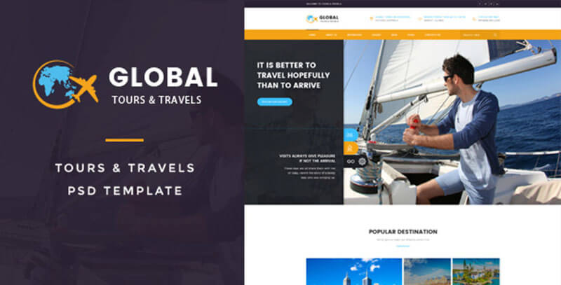 New Tours & Travels PSD Template