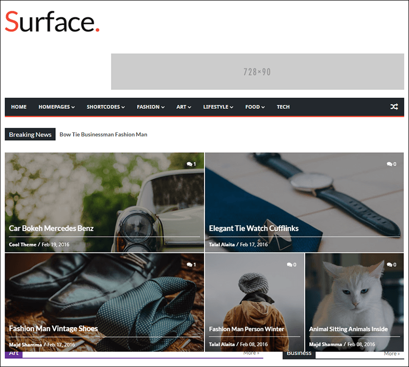 Surface - Responsive Magazine Blogger Theme