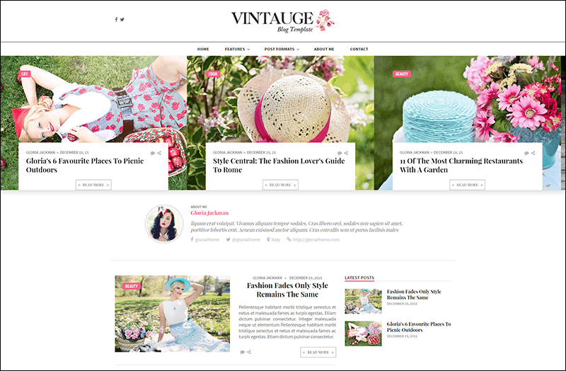 Vintauge - Responsive Blog & Fashion Ghost Blog Theme