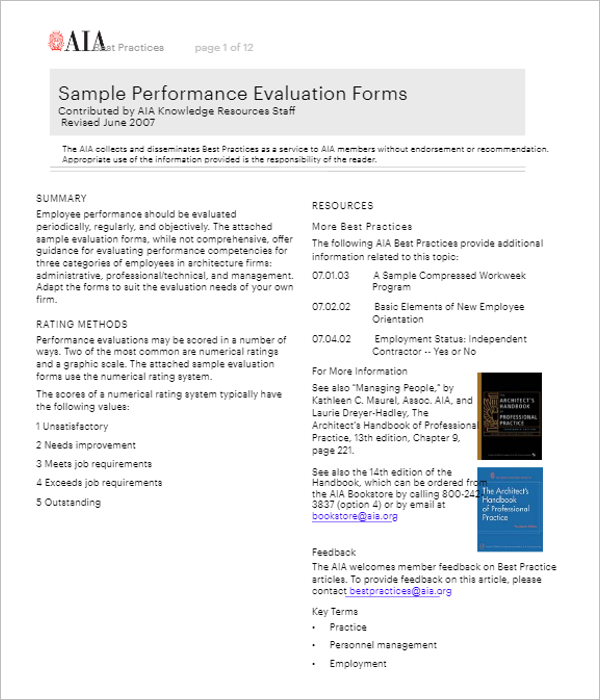 Work Performance Review Template