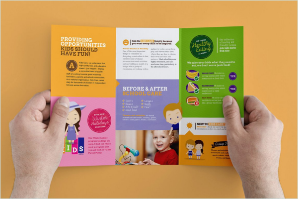 Child Care Brochure Design Idea