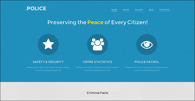 Police Responsive WordPress Theme 2