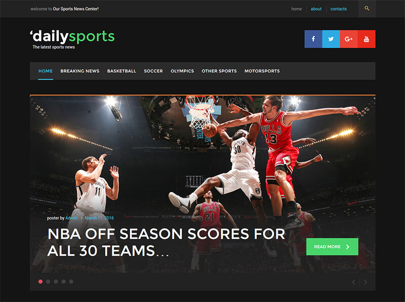Responsive & Sports WordPress Theme