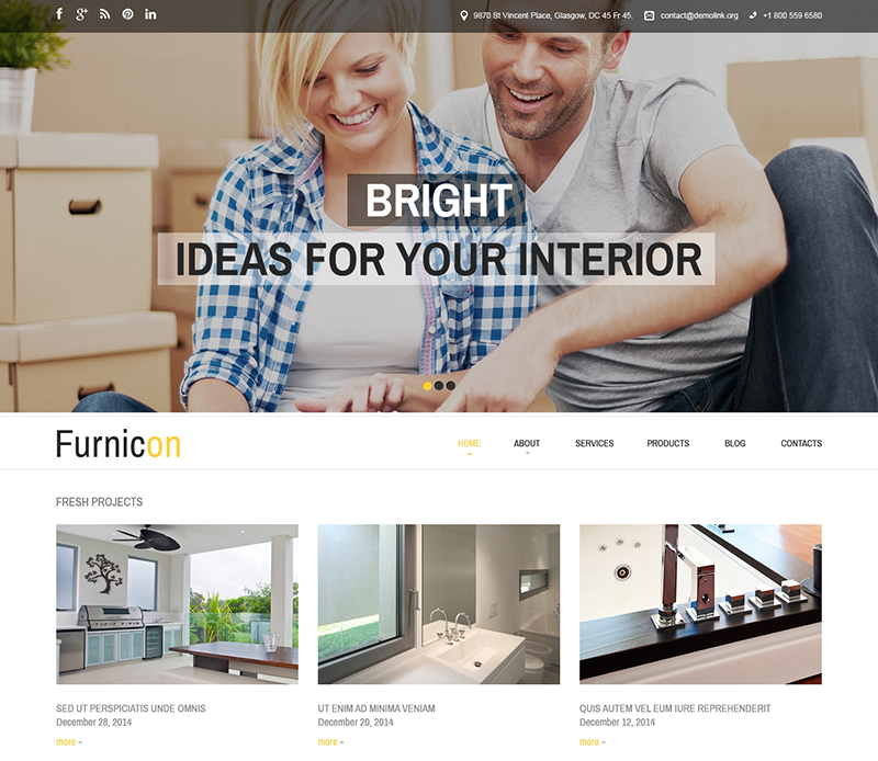 Furniture & Interior Design Responsive Drupal Theme