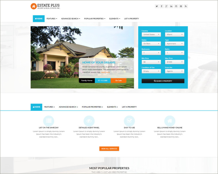 Amazing Real Estate HTML5 Website Template