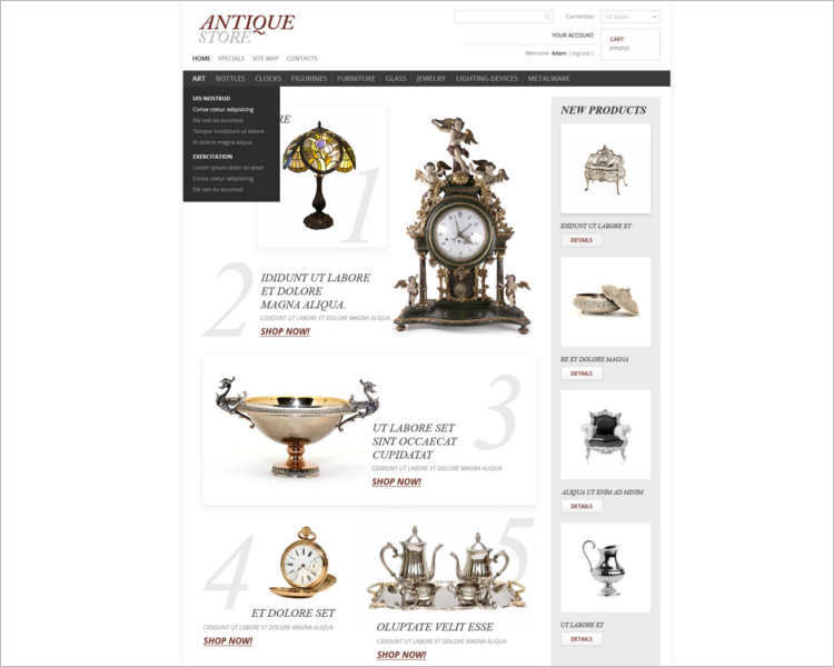 antique-store-prestashop-them-template