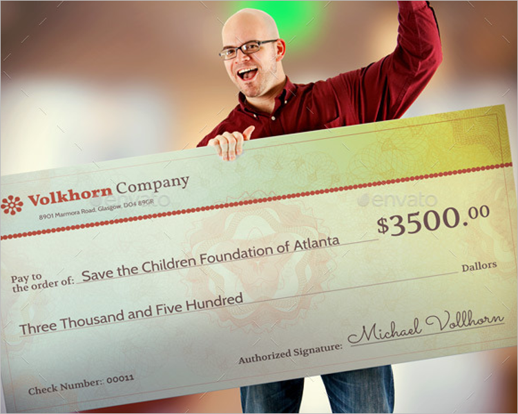 Charity Check Template