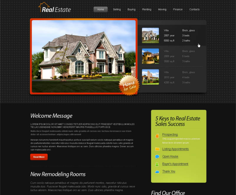 free-html5-template-real-estate-website