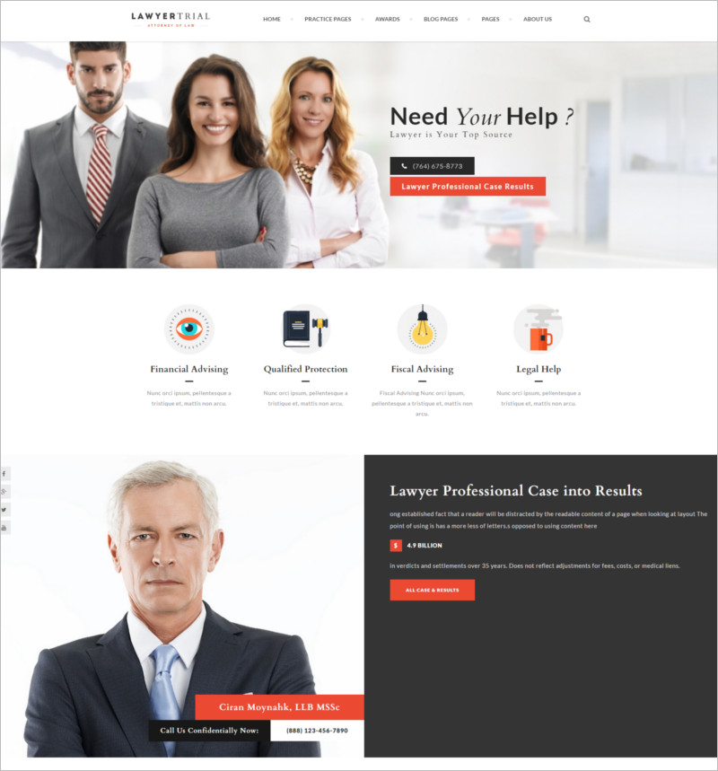 Lawyer and Law Agency Joomla Template