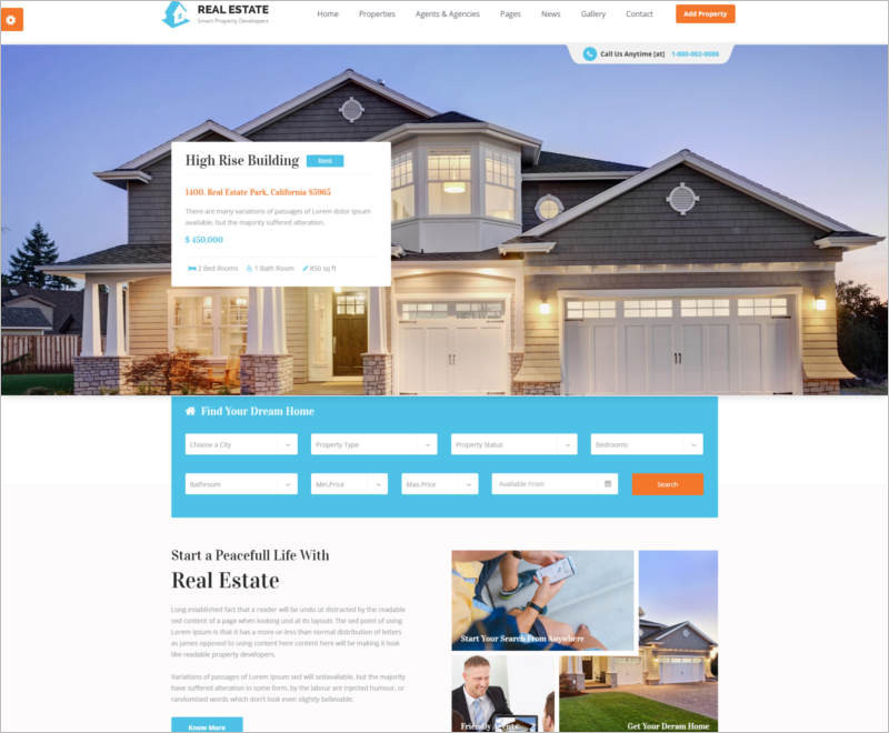 Responsive HTML5 Template for Property Developers
