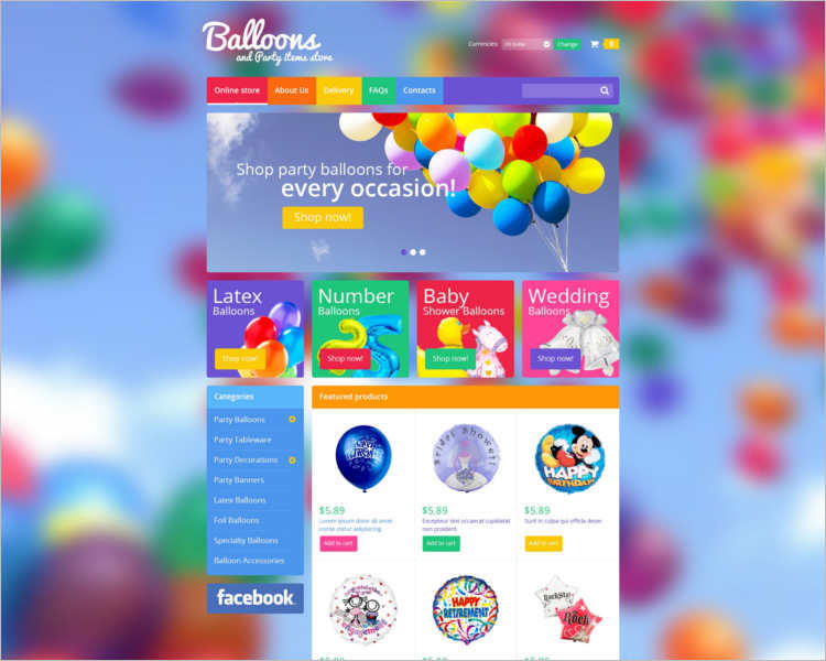 balloons-party-event-website-template