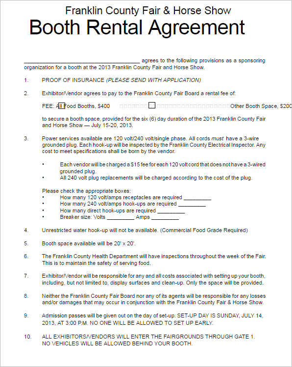 booth-rental-agreement-form-template