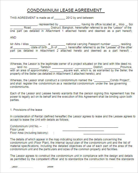 condominium-lease-agreement-form