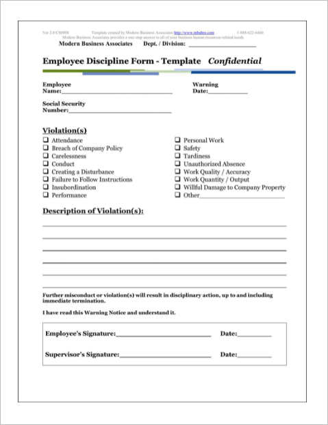 discipline-template-form-of-employee