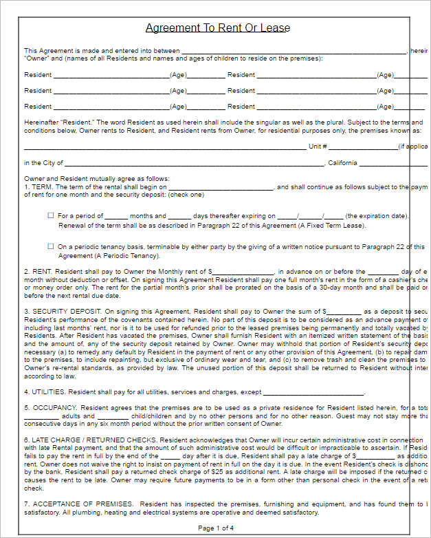 free-residential-lease-agreement-form-template