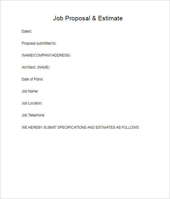 job-proposal-estimate-template