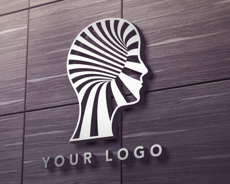 Logo On Wall Mockup Design