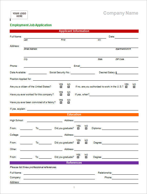 18  Job Application Form Template Free Word PDF Excel Formats 18  Job Application Form Template Free Word PDF Excel Formats