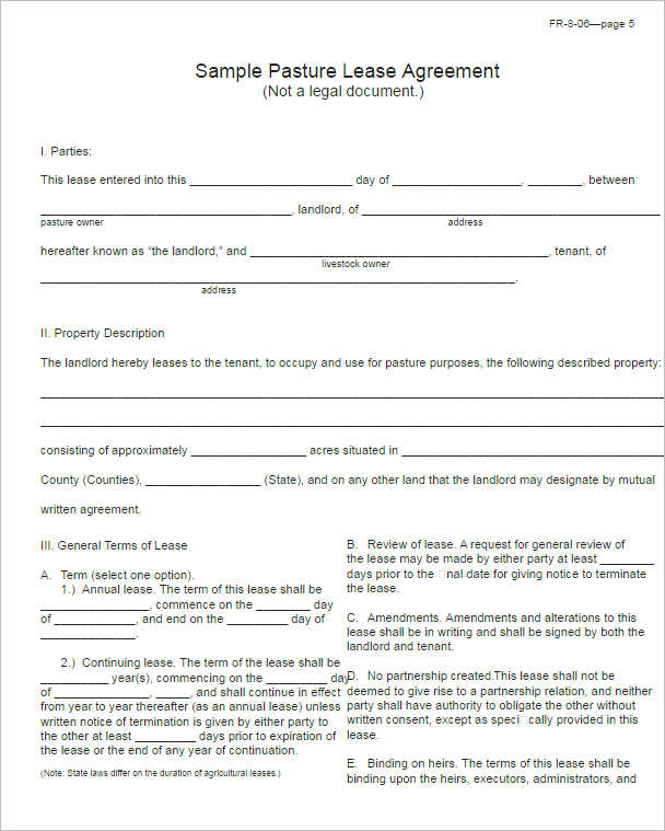 sample-pasture-lease-agreement-form