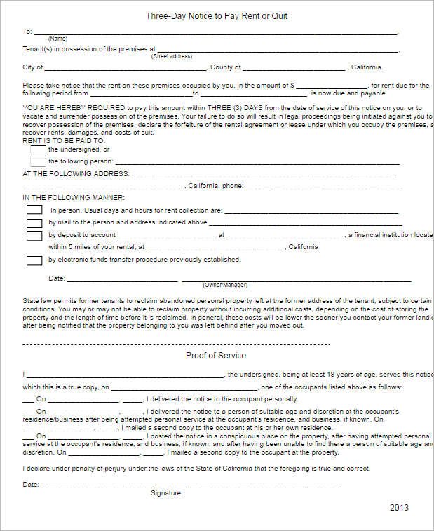 three-day-notice-to-pay-rent-or-quit-form-template