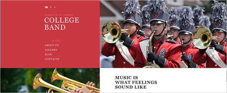 college-band-website-theme-templates