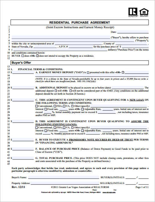 download-residenitial-purchace-agreement-templates