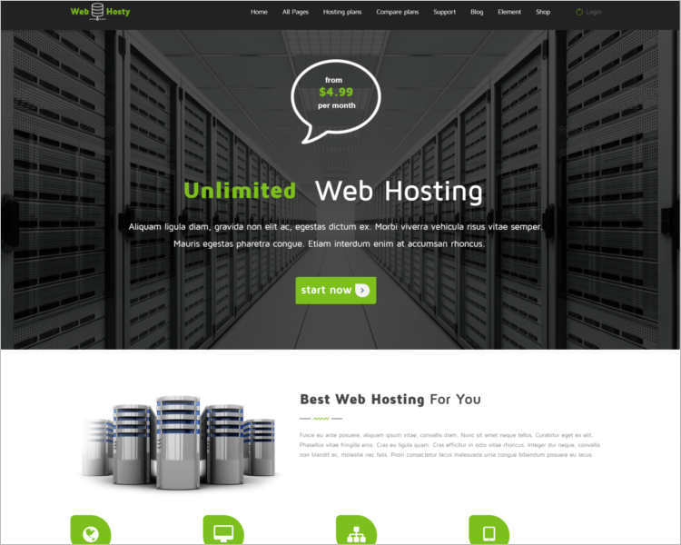 free-hosting-website-theme-templates