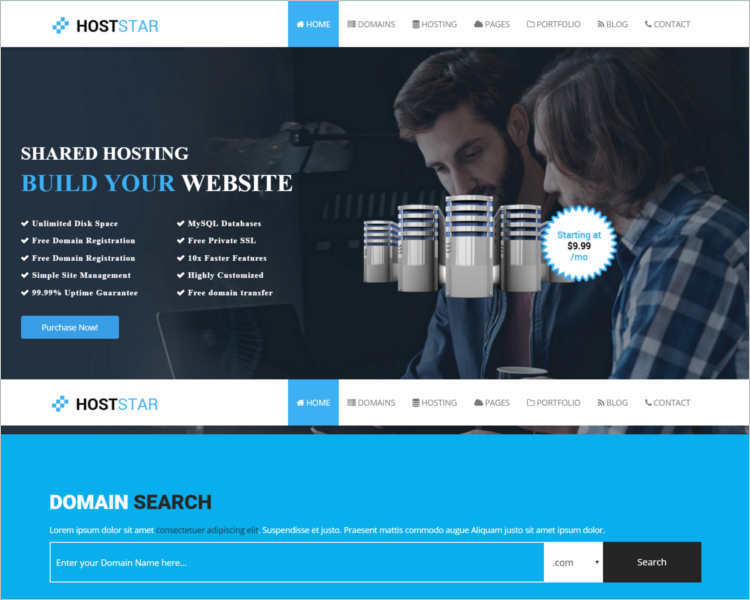 hoststar-hosting-website-theme-templates