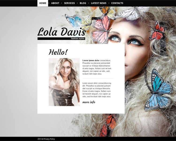 lola-davis-model-agency-website-templates