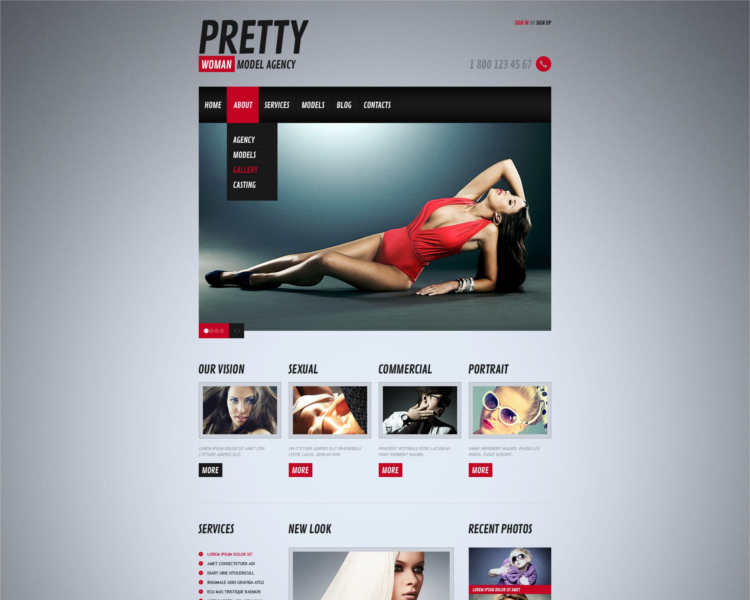 pretty-model-agency-website-templates