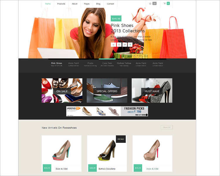 10+ Ecommerce HTML5 Templates Free Website Themes