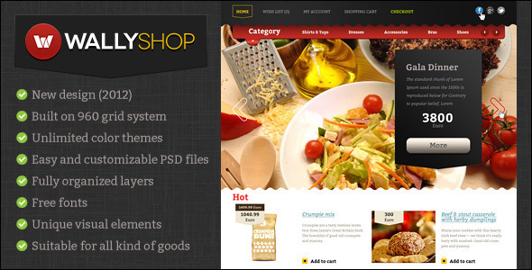 Wally Restaurant for OpenCart Theme