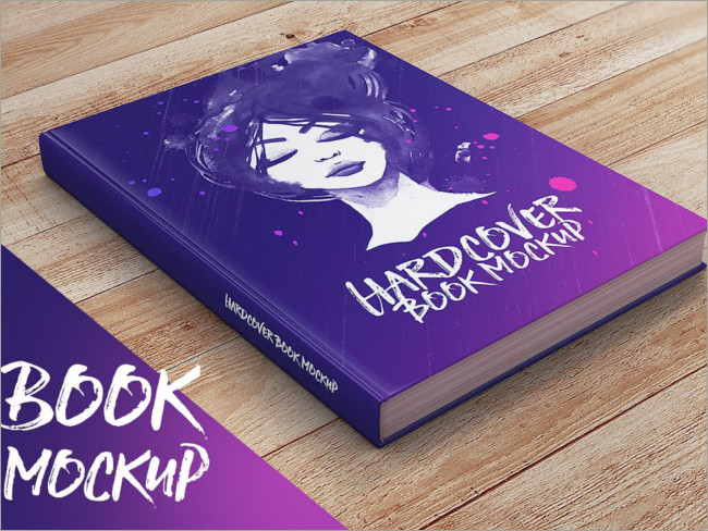 hard cover book cover mockup
