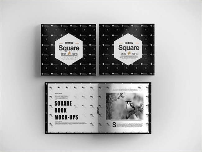 square book cover mockup