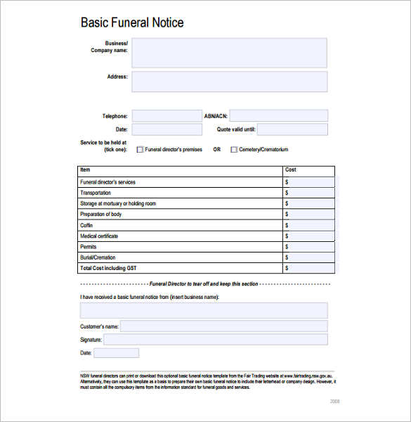 basic-funeral-notice-templates