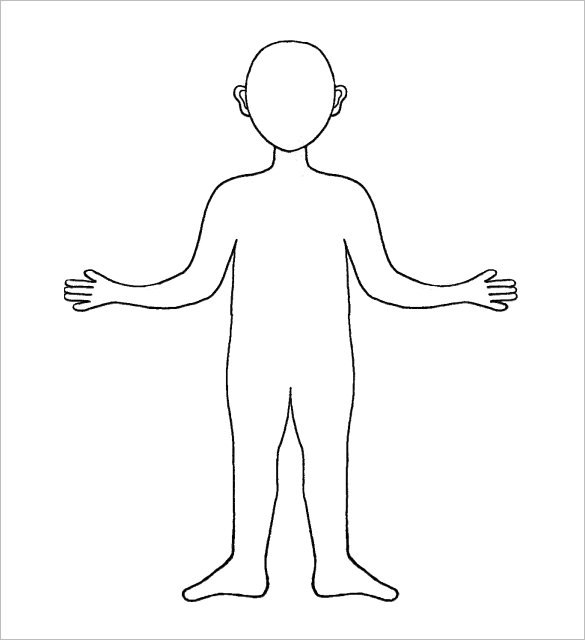 Blank Body Outline Template PDF
